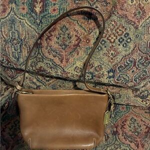 Coach Tan Leather Shoulder Bag